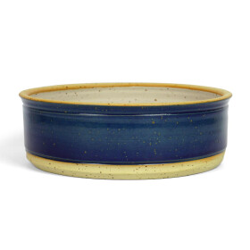 Keramiknapf blau, Blume des Lebens - blau
