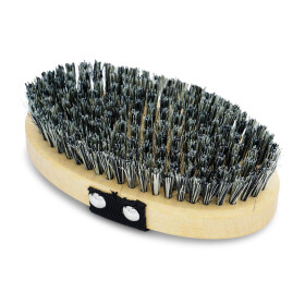 Hundestriegel mit künstlicher Borste, oval grau