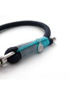 Hundeleine "midnight" aus Baumwolle, 3-fach verstellbar