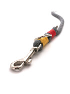 Hundeleine "charcoal" aus Baumwolle, 3-fach verstellbar