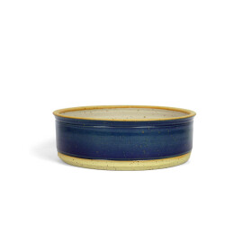 B-WARE Keramiknapf blau, Blume des Lebens - dunkel XS